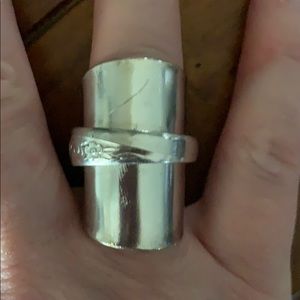 Silver spoon ring